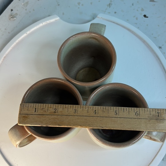 Frankoma Pottery Footed Cream Mug C2 Set of Three - Picture 7 of 11